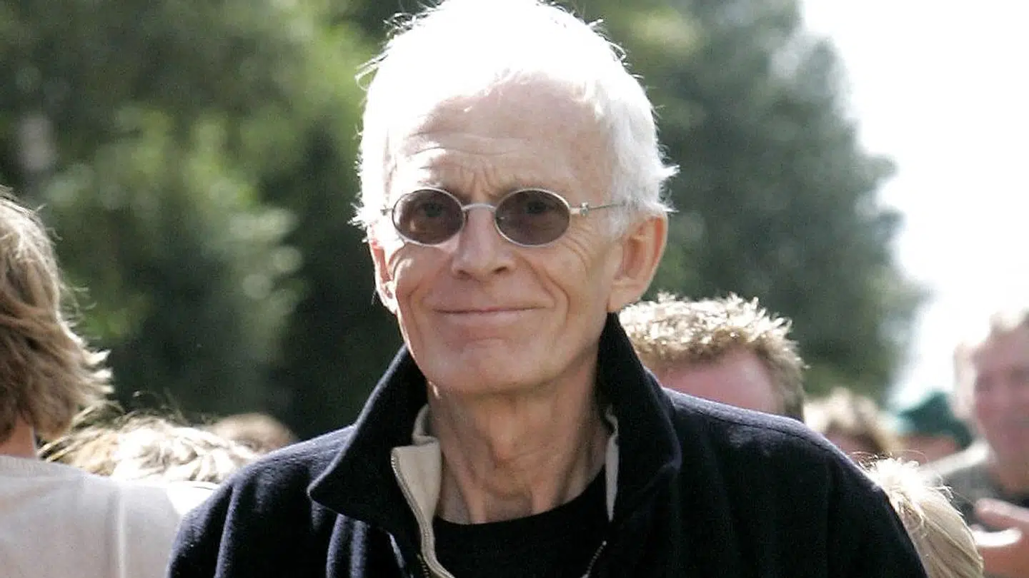 Tidligere forstander for Tvind, Mogens Amdi Petersen efter at Byretten i Ringkøbing torsdag 31. august 2006 havde frikendt ham for anklagerne for bedrageri.