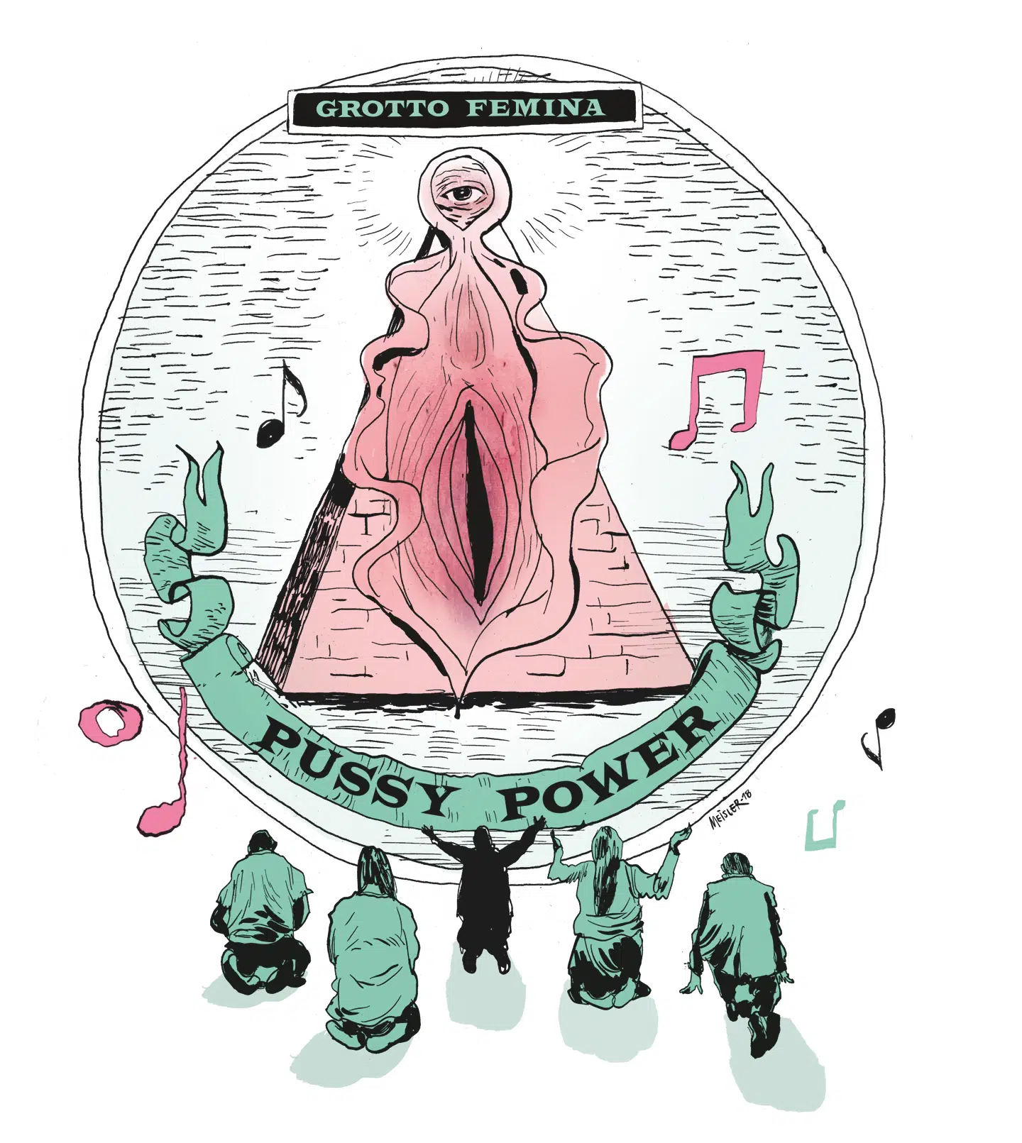 Der er en bølge på vej, hvor de kvindelige kønsorganer optræder på smykker og i kunsthåndværk, og det er meget positivt, mener sexolog Joan Ørting. »Min generation og kvinderne før mig har jo aldrig kigget på den i et spejl, da vi var små. Men jeg synes, det er en mors pligt at vise pigebarnet, hvordan den ser ud,« mener hun.