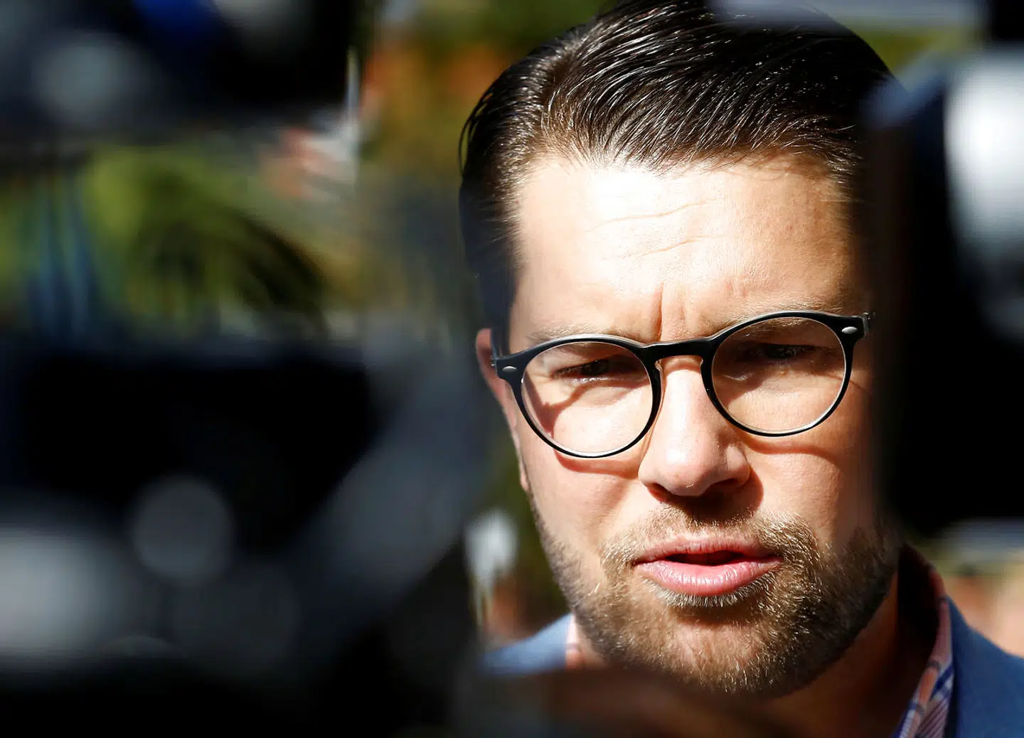 Den, de andre ikke vil lege med. Ingen af partierne i Riksdagen vil samarbejde med Jimmie Åkessons Sverigedemokraterna og har derfor siden september været ude af stand til at danne regering. REUTERS/Ints Kalnins