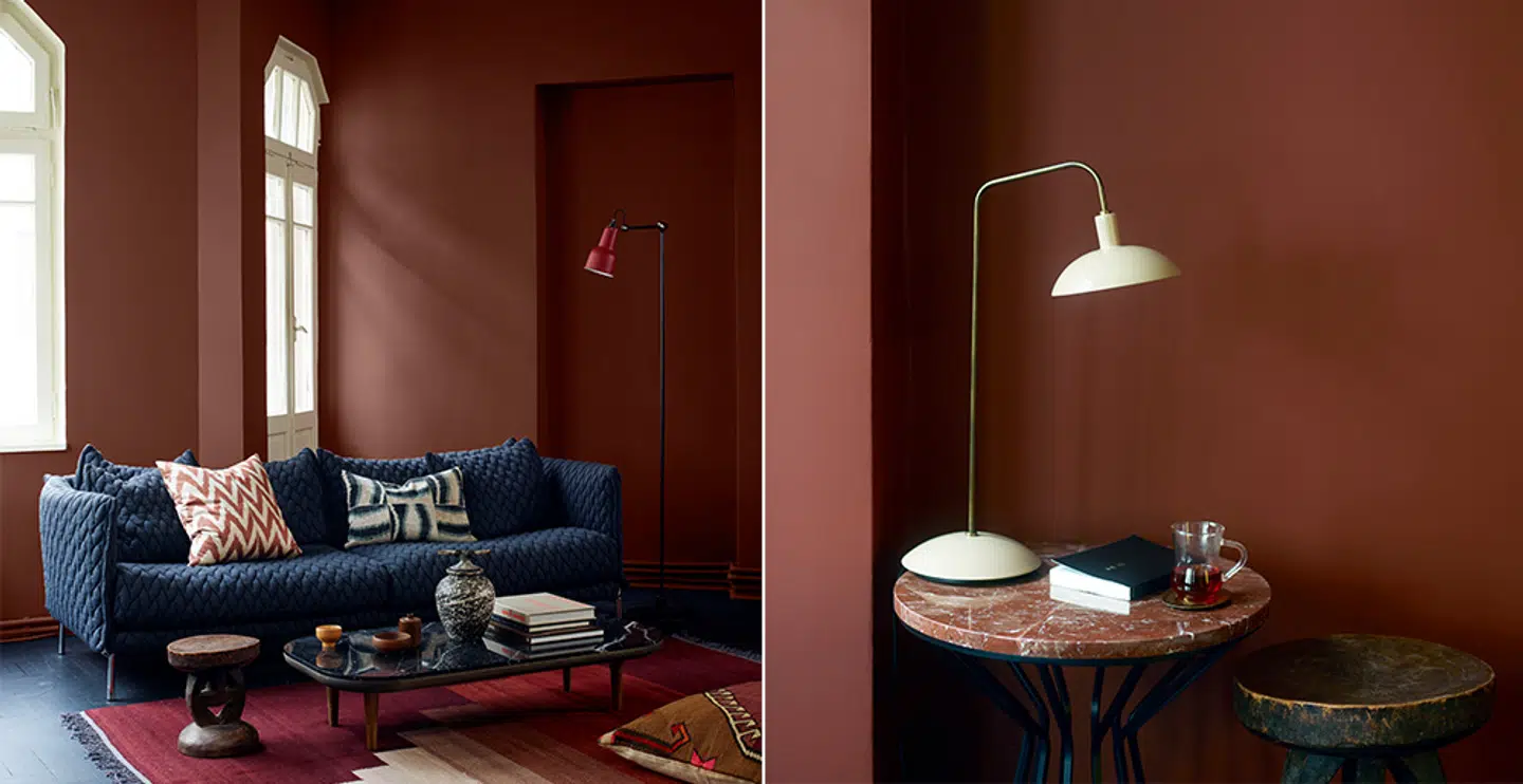 Det norske maling-firma Jotun med forhandlere i Danmark har specialiseret sig i mat maling med kun en procent glans, der stadig er vaskbar, og har deres helt egne farver, som bliver fornyet i takt med nye interiørtrends.