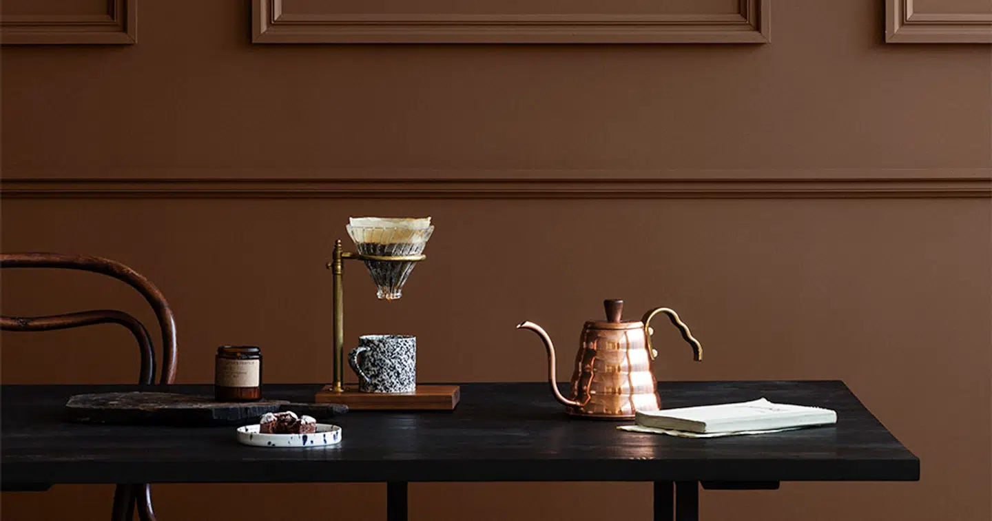 Farven på denne væg hedder Lady Norwegian Wood.