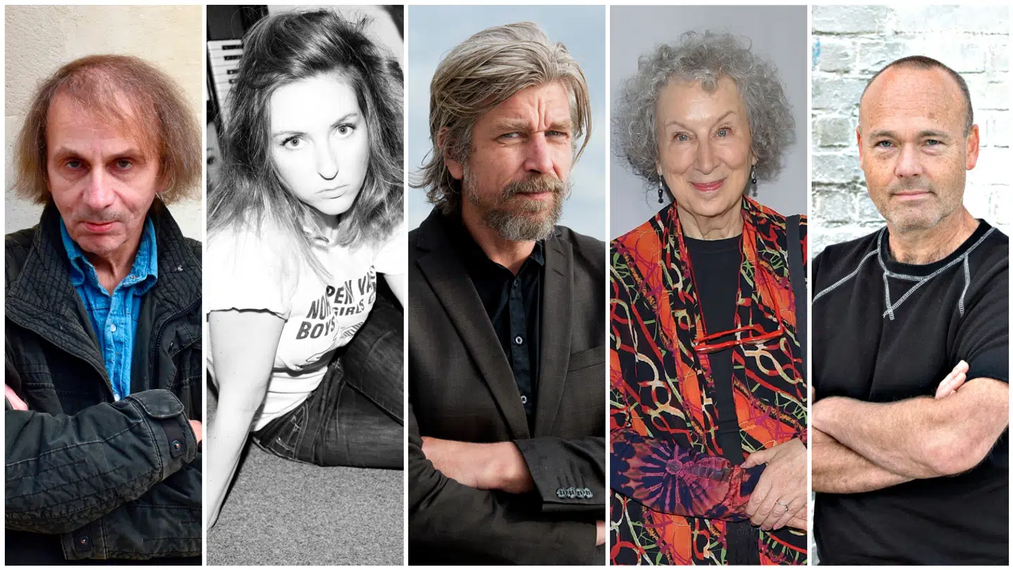 Michel Houellebecq, Christina Hagen, Karl Ove Knausgård, Margaret Atwood, og Peter Øvig