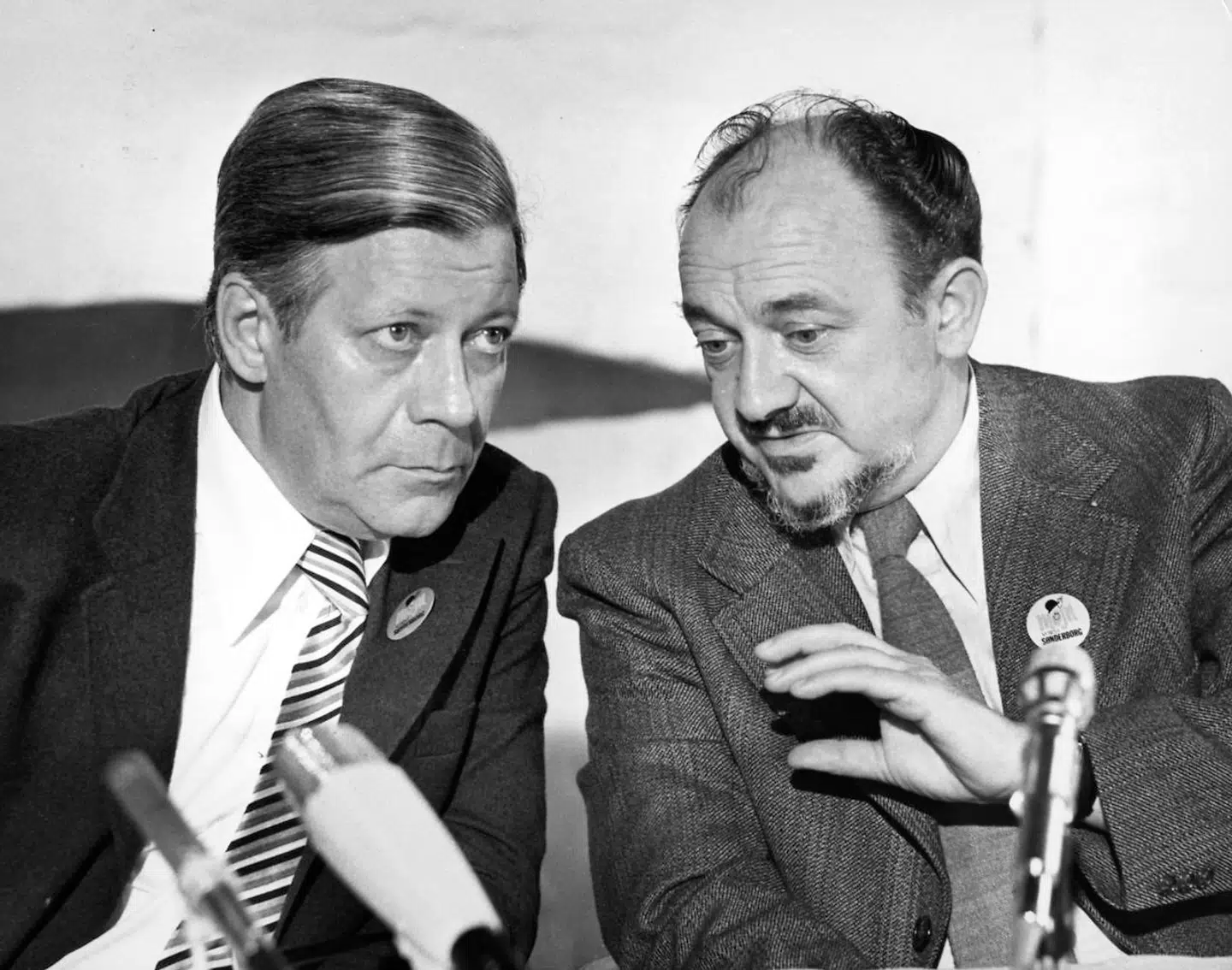 Helmut Schmidt og Anker Jørgensen i Sønderborg.