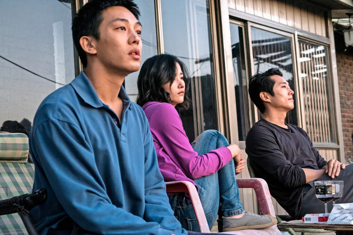 De tre hovedpersoner i filmen »Burning«: Jongsu, Haemi og Ben.