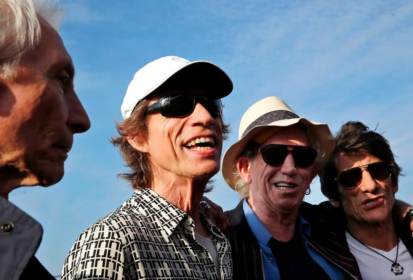 De nuværende medlemmer af The Rolling Stones er: Charlie Watts, Mick Jagger, Keith Richards og Ronnie Wood. Her er de fotograferet i Havanna på Cuba i 2016.