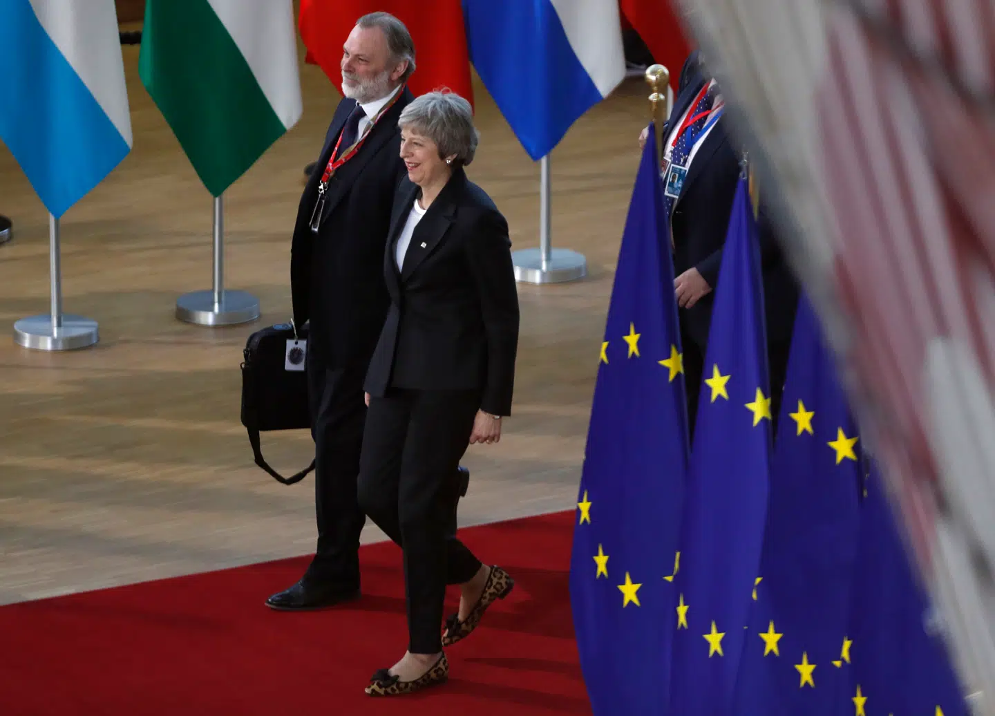 Den britiske premierminister Theresa May ankommer til EU-mødet i Bruxelles 13. december.