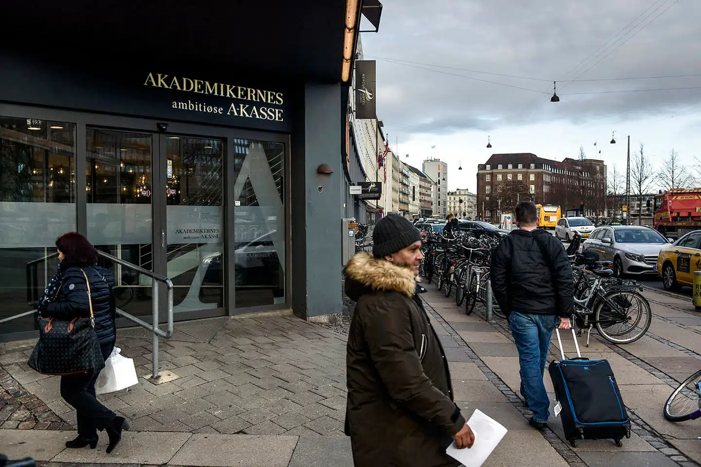 Akademikernes A-kasses hovedbygning ved Vesterport i København.