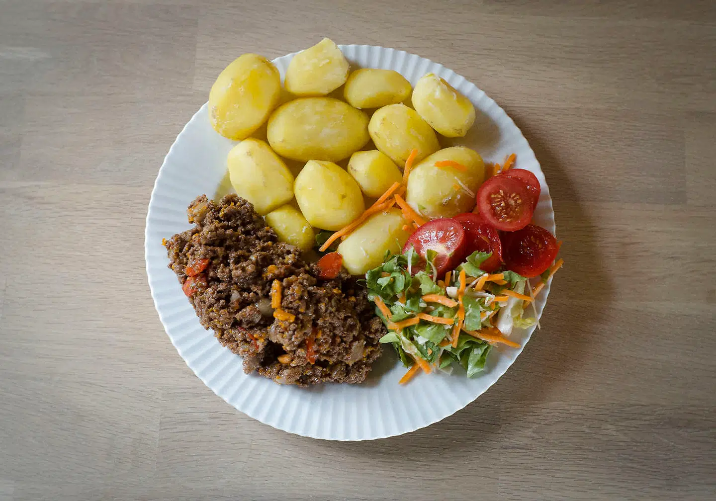 Sådan ser Katrines tallerken ud i dag. Det kan stadig være en kamp at tømme den, men det bliver lettere og lettere.