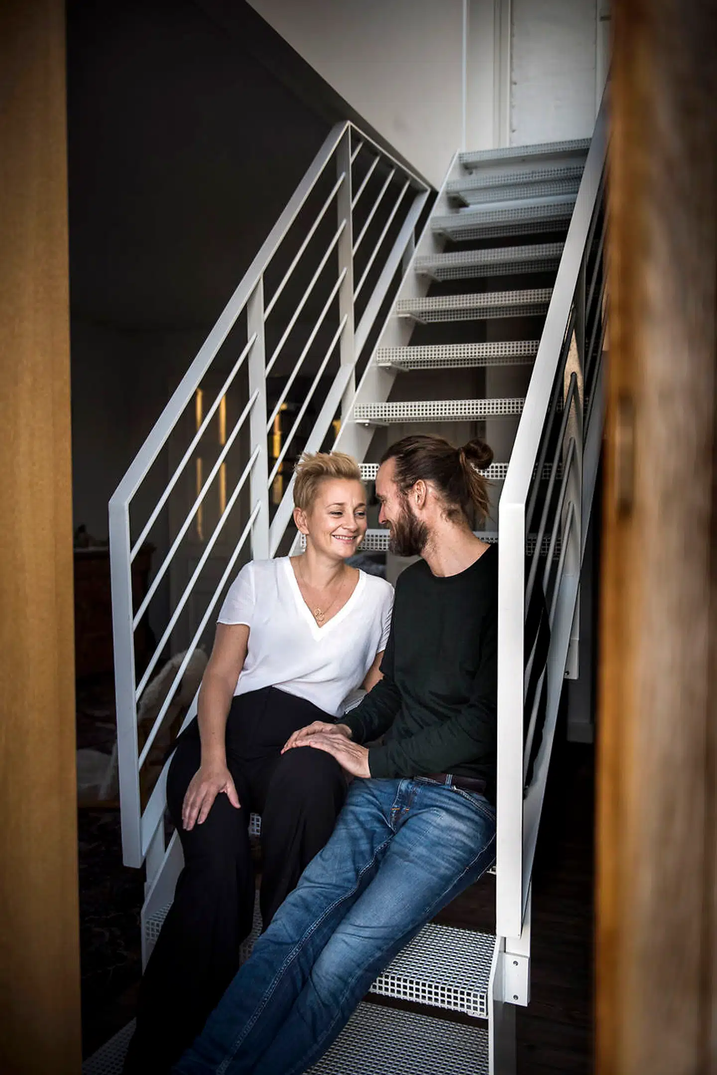 Ane Cortzen og hendes mand Benjamin Weber har kendt hinanden, siden de begyndte på Arkitektskolen. På rusturen gik hun over til ham, for at få hans autorgraf, da han var klædt ud som Elvis Presley..