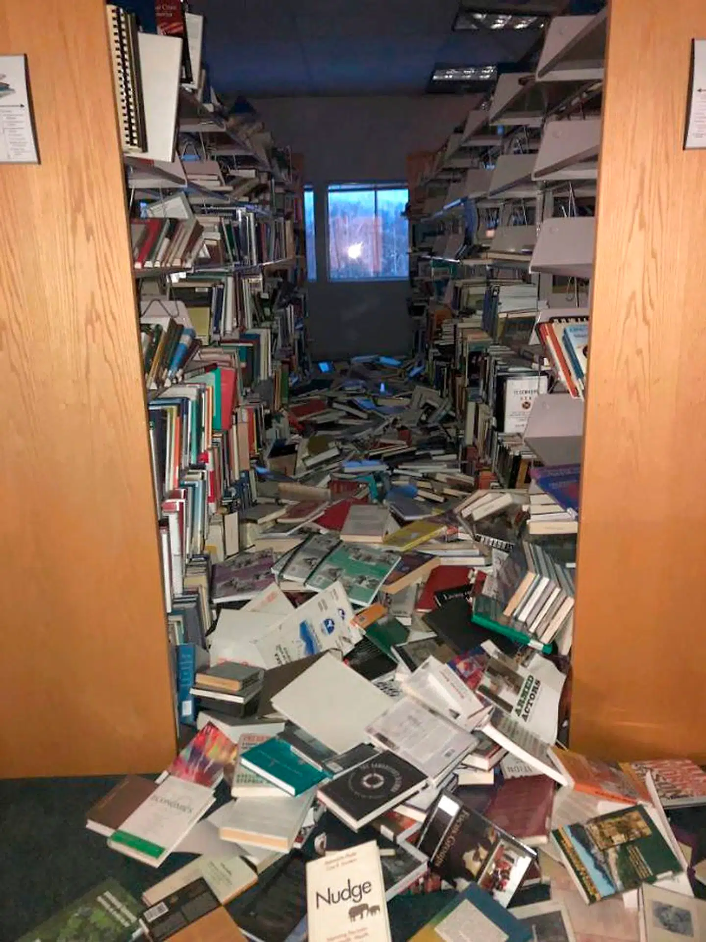 Der var heldigvis ingen omkomne efter fredagens jordskælv, men derfor kan det jo godt være en brydsom oplevelse. Ikke mindst for personalet på universitetsbiblioteket i Anchorage.