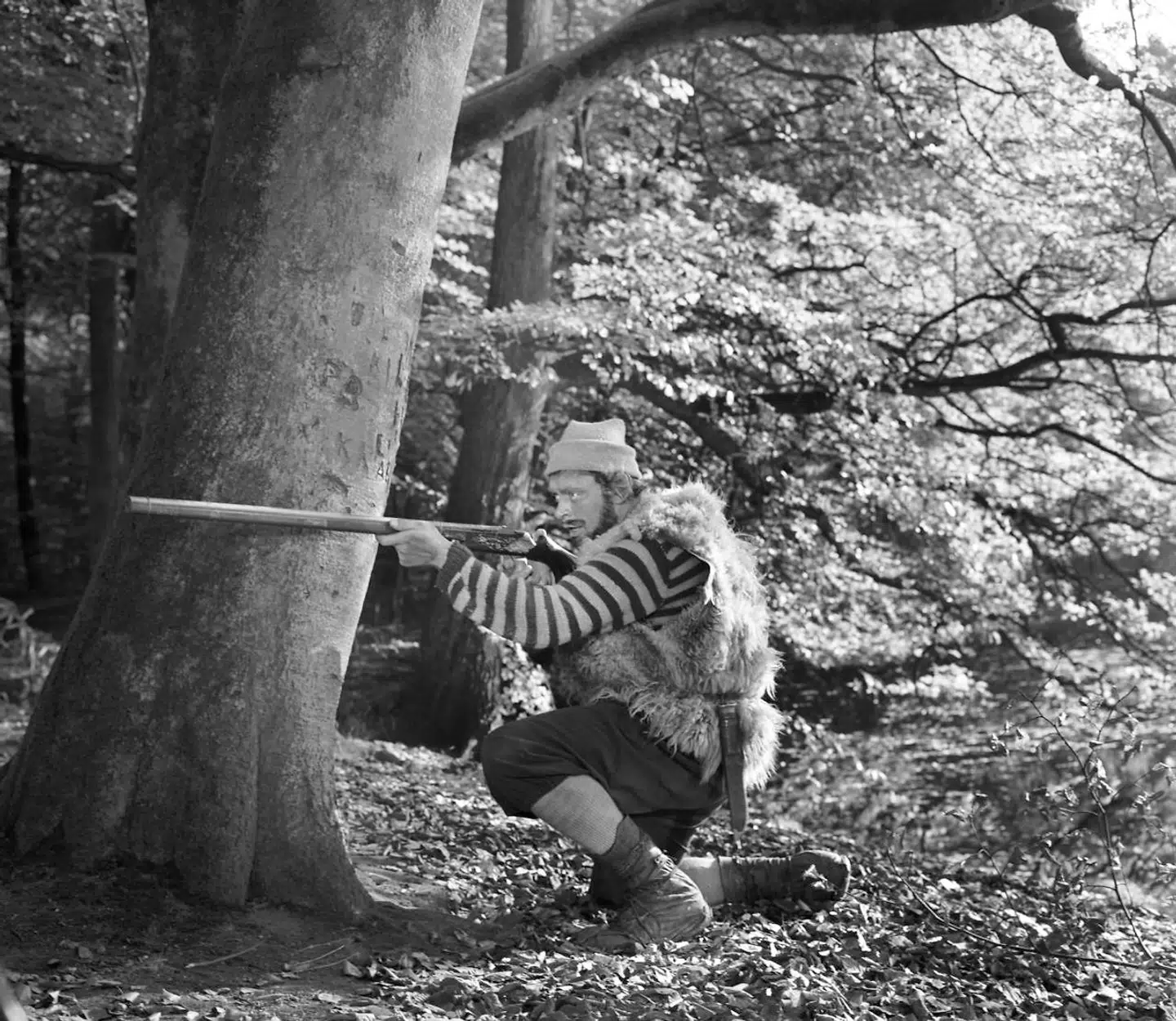 Dirch Passer i filmen »Gøngehøvdingen«.