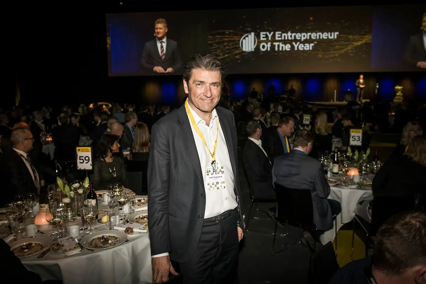 Netcompanys ansigt udadtil er adm. direktør og medstifter André Rogaczewski. Her ses han ved sidste års Entrepreneur of the Year, der blev afholdt i Forum.