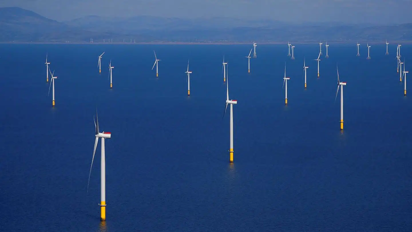 Havvind som Walney Extension havvindpark, der opereres af Ørsted ud for kysten af Blackpool, Storbritannien, kommer til at fylde endnu mere i fremtiden.