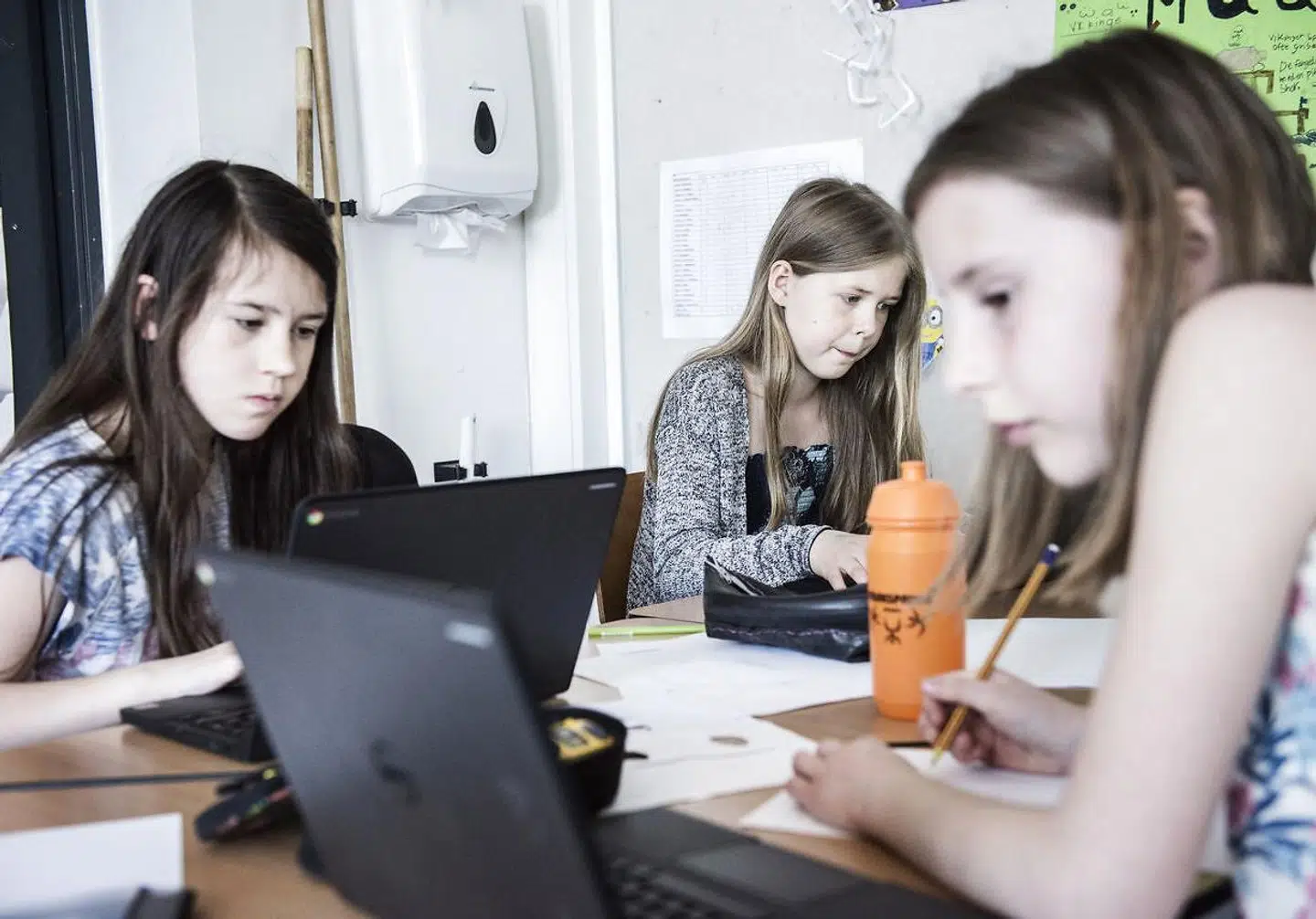 Elevers socioøkonomiske baggrund har stor betydning for deres karakter, afslører ny analyse. Billedet stammer fra Katrinedals Skole i Vanløse, og eleverne på det har intet med undersøgelsen at gøre.
