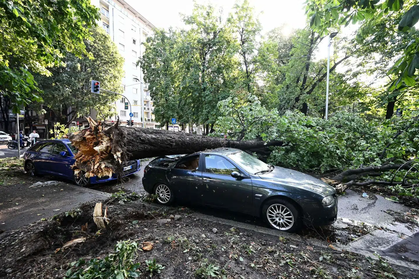 Vejret i Norditalien har medført store skader blandt andet på biler. (Arkivfoto). Piero Cruciatti/Ritzau Scanpix