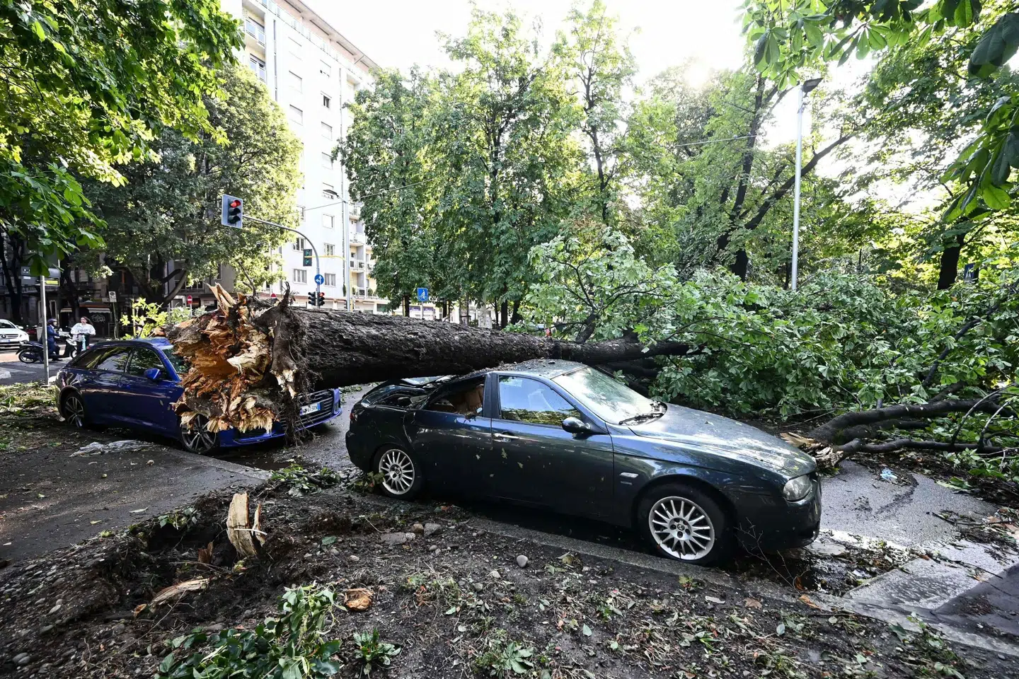 Vejret i Norditalien har medført store skader blandt andet på biler. (Arkivfoto). Piero Cruciatti/Ritzau Scanpix