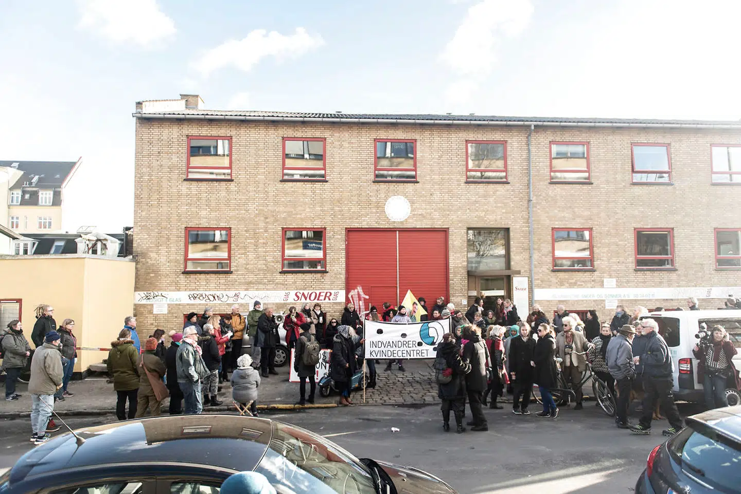 Arkivfoto fra en demonstration ved Jobcenter Lærkevej i 2016. Demonstrationen var arrangeret af Facebookgruppen »Jobcentrets Ofre,« en social modstandsbevægelse, hvor primært borgere, der er tilknyttet jobcentre, mødes. De støtter hinanden og deler deres frustrationer over systemet.