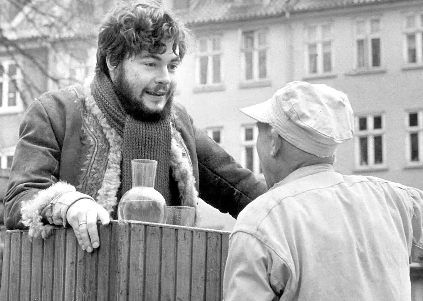 Peter Wivel som ung venstrefløjsdebattør. Arkivfoto