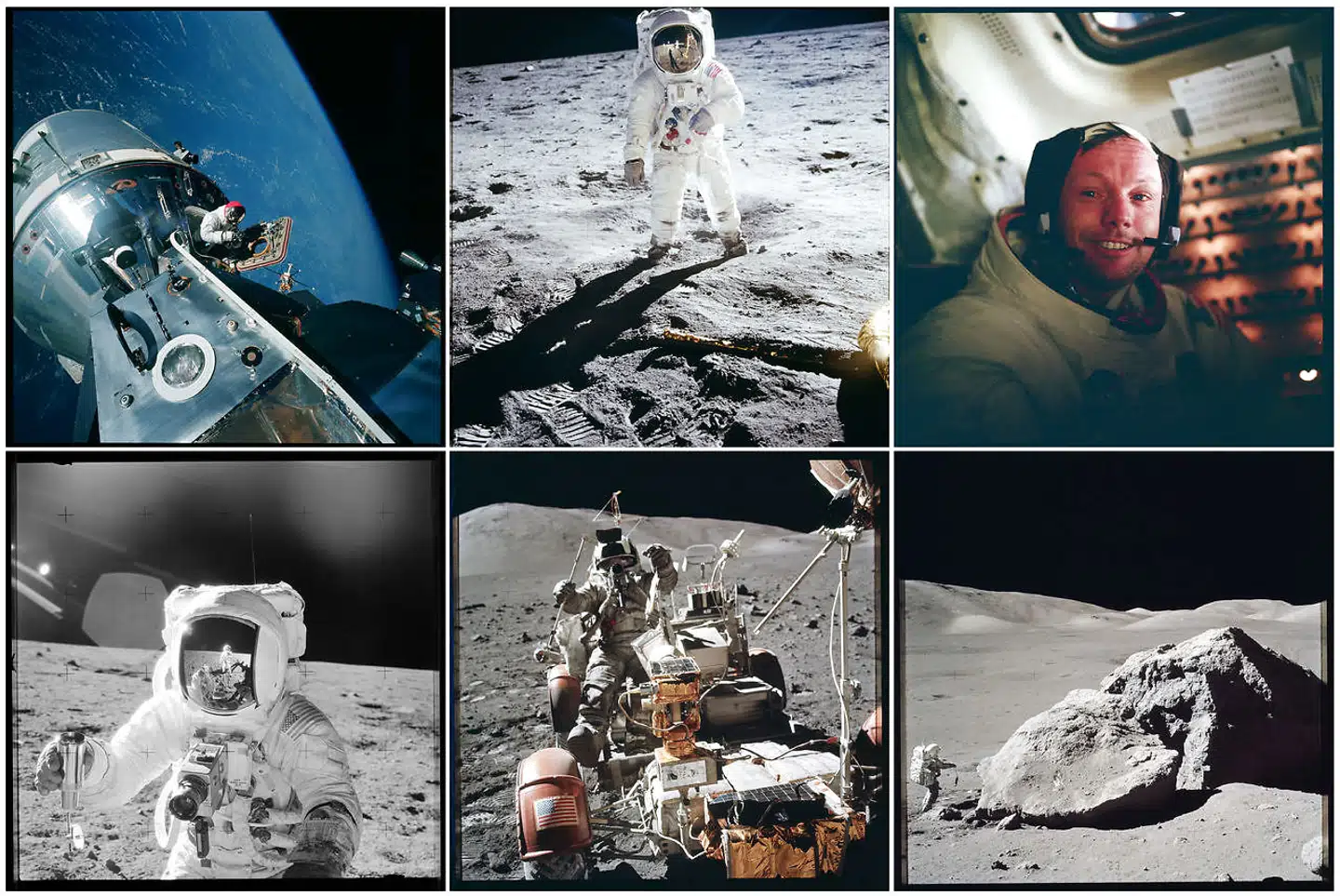 Virkelige billeder fra Apollo 11-missionen, hvor Neil Armstrong blev den første mand, der gik på månen. Foto: REUTERS/NASA