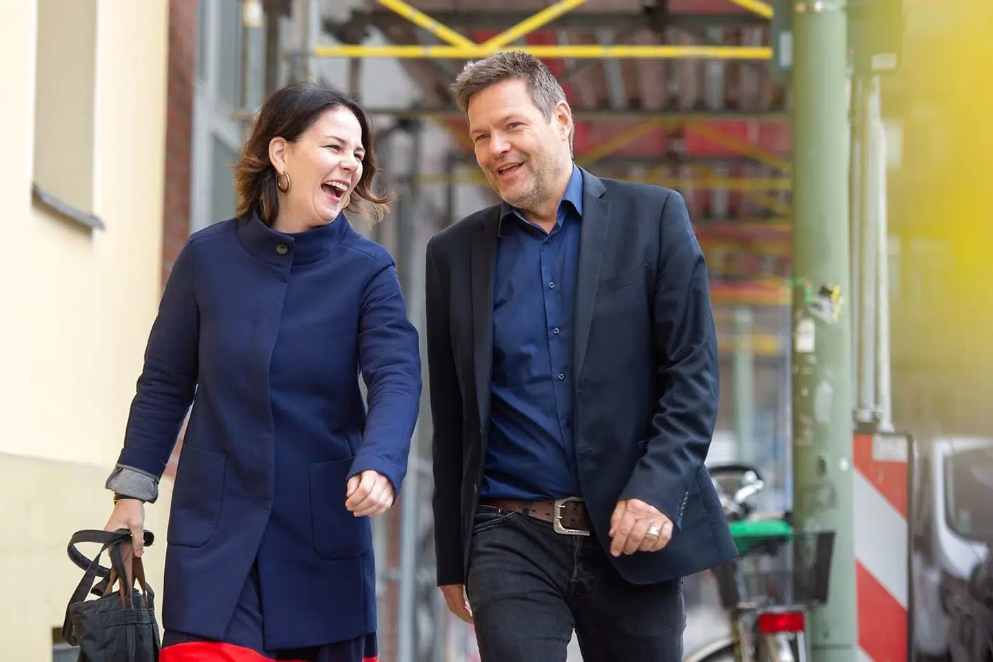 Robert Habeck og Annalena Baerbock har til sammen ført De Grønne i Tyskland til en stor fremgang ved de to seneste delstatsvalg. I den sidste måling står partiet til 24 pct af stemmerne, hvis der var valg i Tyskland på søndag.