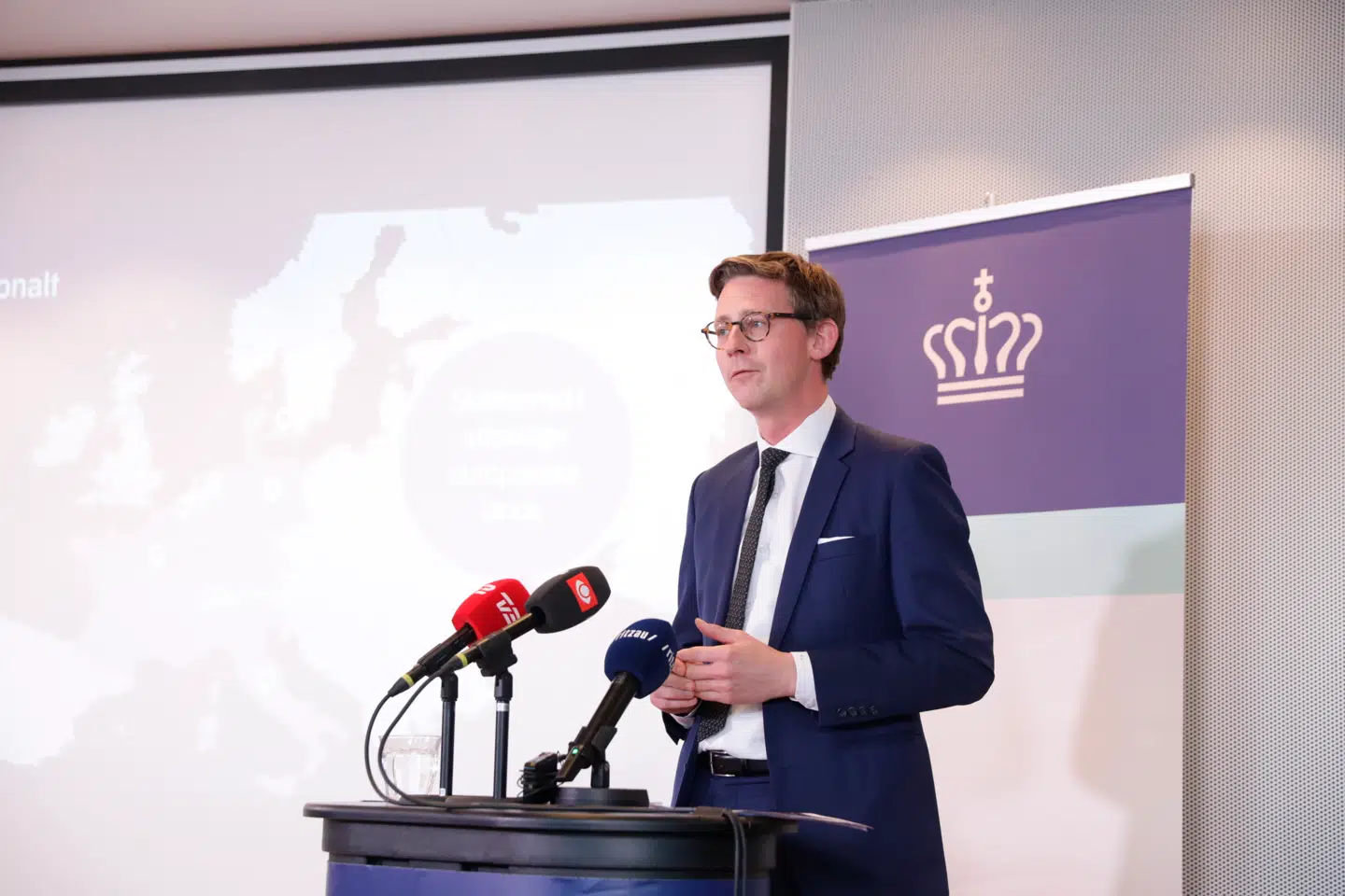 Skatteminister Karsten Lauritzen fortæller om den seneste fremdrift og udvikling i udbyttesagen på et pressemøde i Skatteministeriet, torsdag den 1. november 2018. (Foto: Olafur Steinar Gestsson/Scanpix 2018)