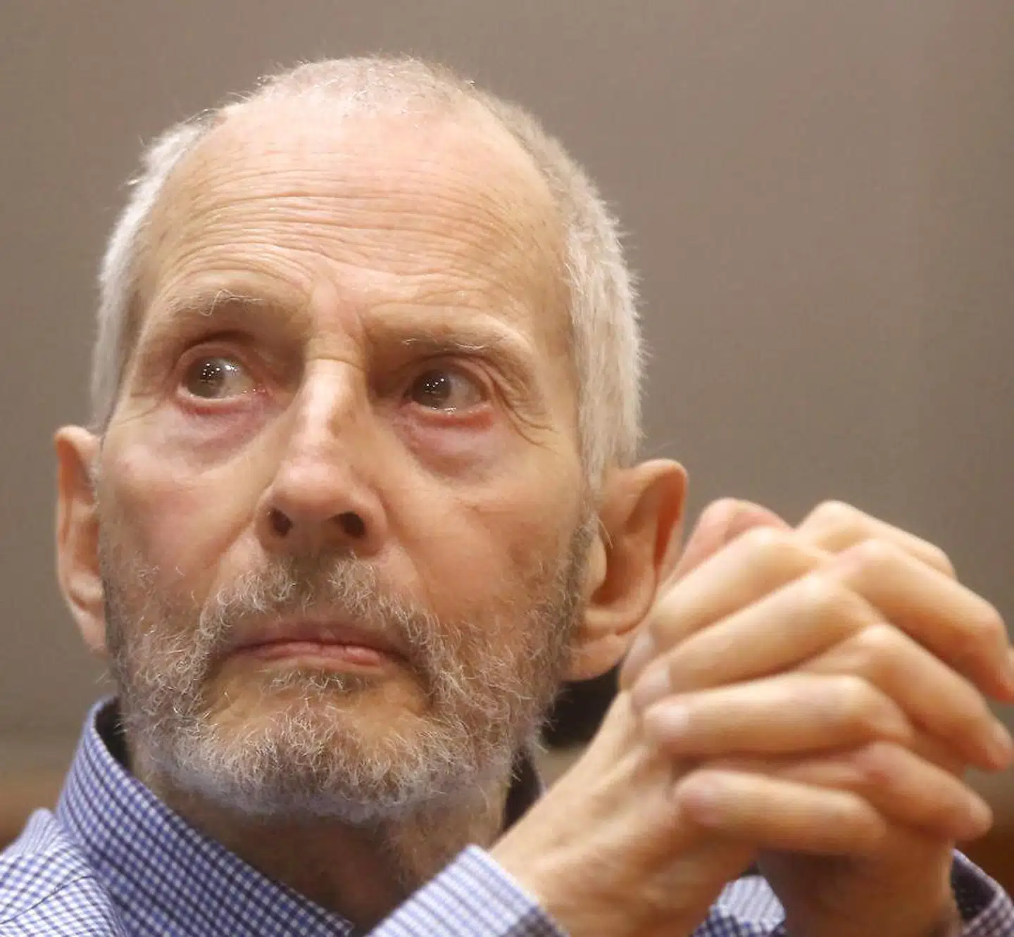 Rigmanden Robert Durst fotograferet i retten.