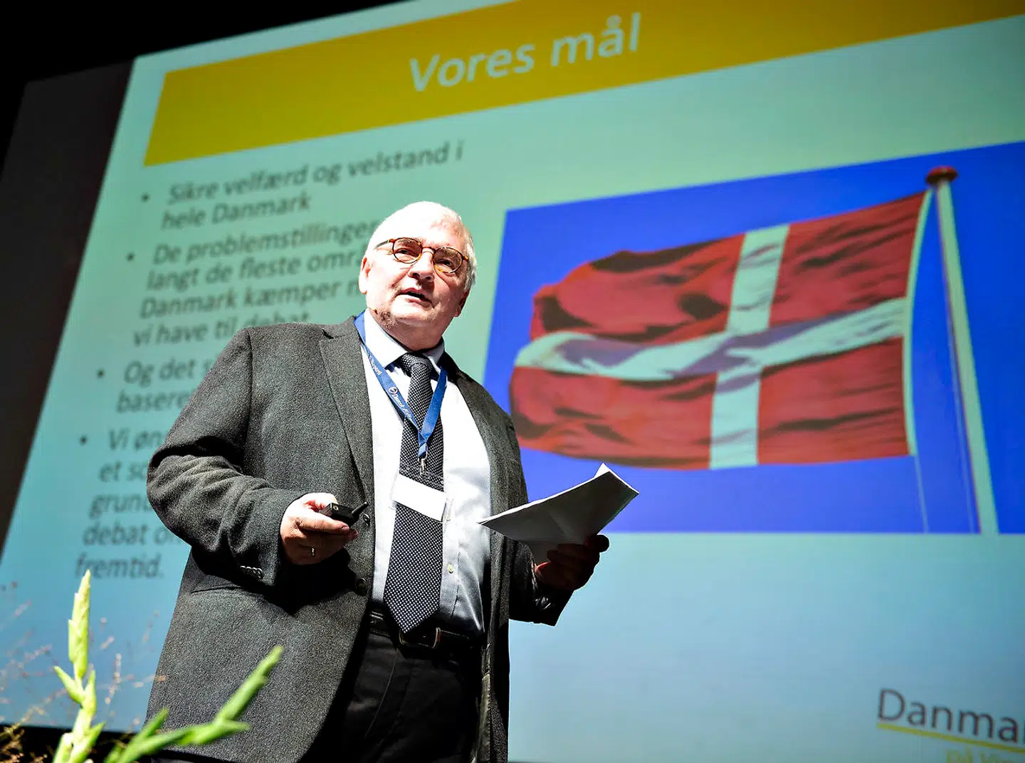 Kim Ruberg, der er formand for Danmark på Vippen, var gæstetaler ved DFs Årsmøde i Herning Kongrescenter, søndag den 16. september 2018.