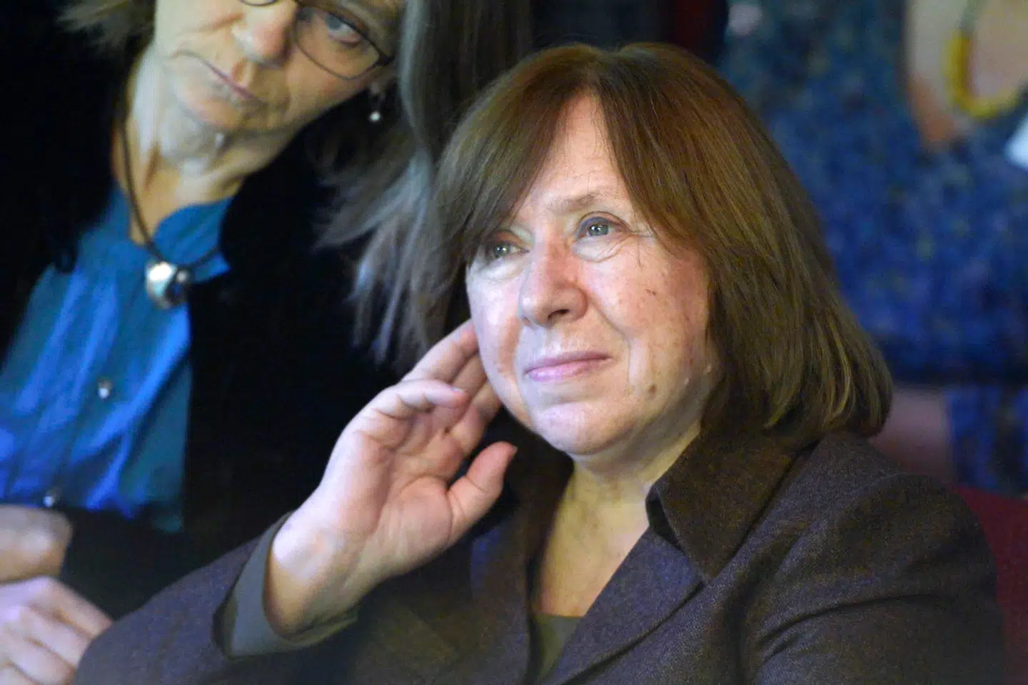 Svetlana Aleksijevitj, den hviderussiske forfatter, fotograferet i Stockholm, da hun i 2015 modtog Nobelprisen i litteratur.