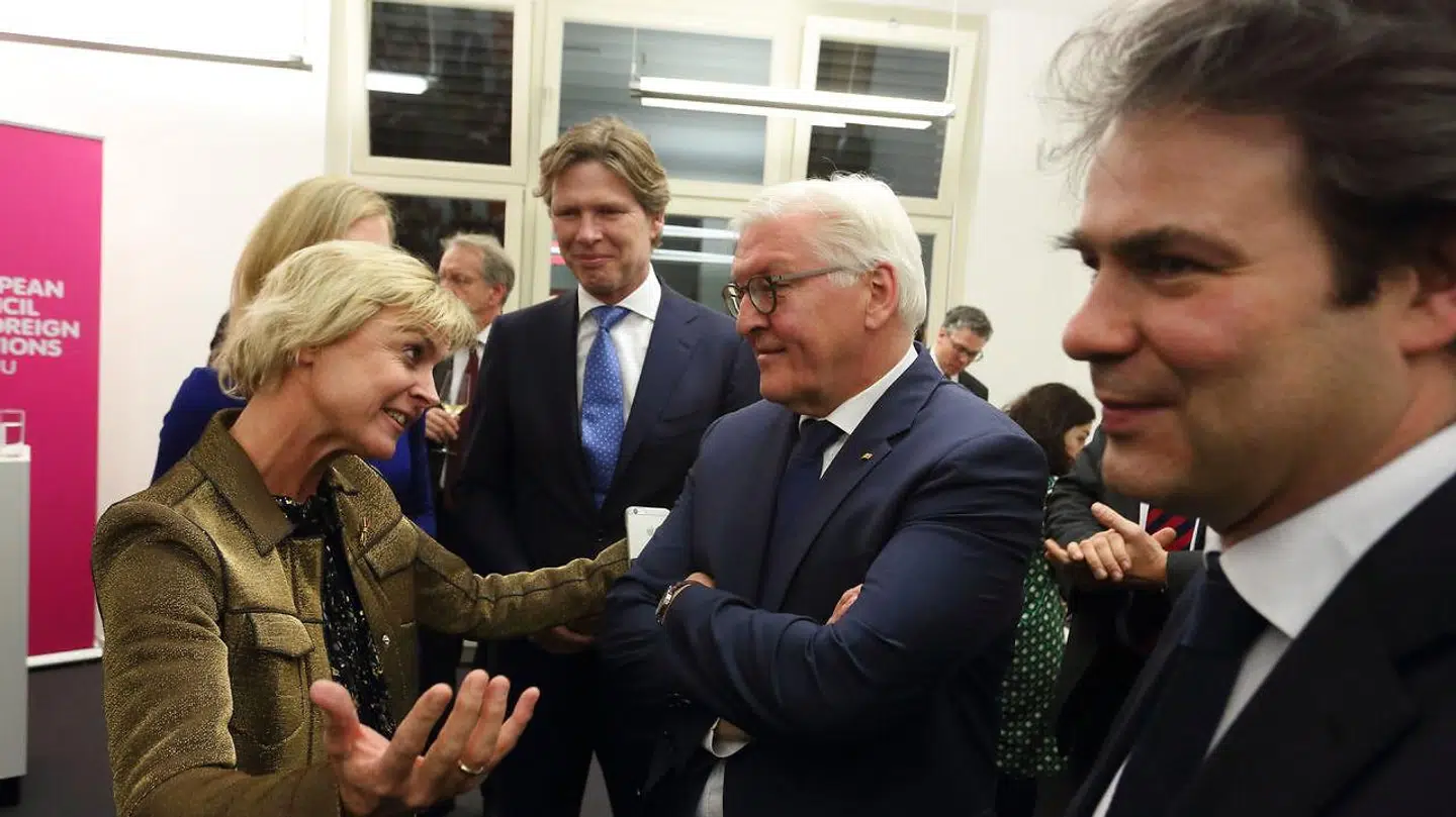 Lykke Friis møder den tyske præsident, Frank-Walter Steinmeier. Privatfoto.