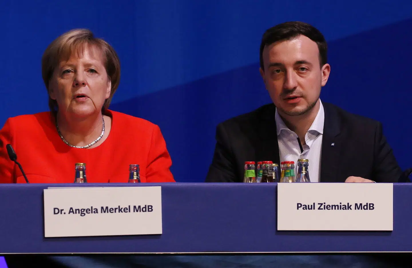 Tysklands kansler, Angela Merkel, kritiserede i weekenden sit eget ungdomsparti skarpt for ikke at have valgt nogen kvinder til ledelsen. Nu viser en ny undersøgelse, at der siden 1949 er blevet udnævnt flere topembedsmænd ved navn Hans, end kvinder. Foto: FOCKE STRANGMANN/EPA/Ritzau Scanpix