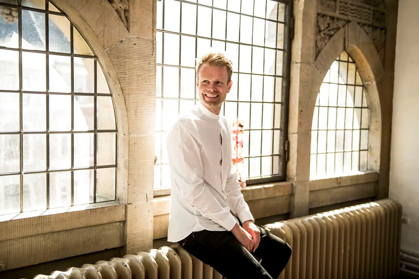 Portræt af kulturborgmester Niko Grünfeld fra Alternativet til "Så er det sagt"