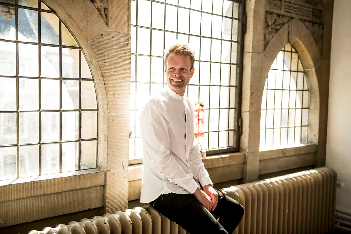 Portræt af kulturborgmester Niko Grünfeld fra Alternativet til "Så er det sagt"