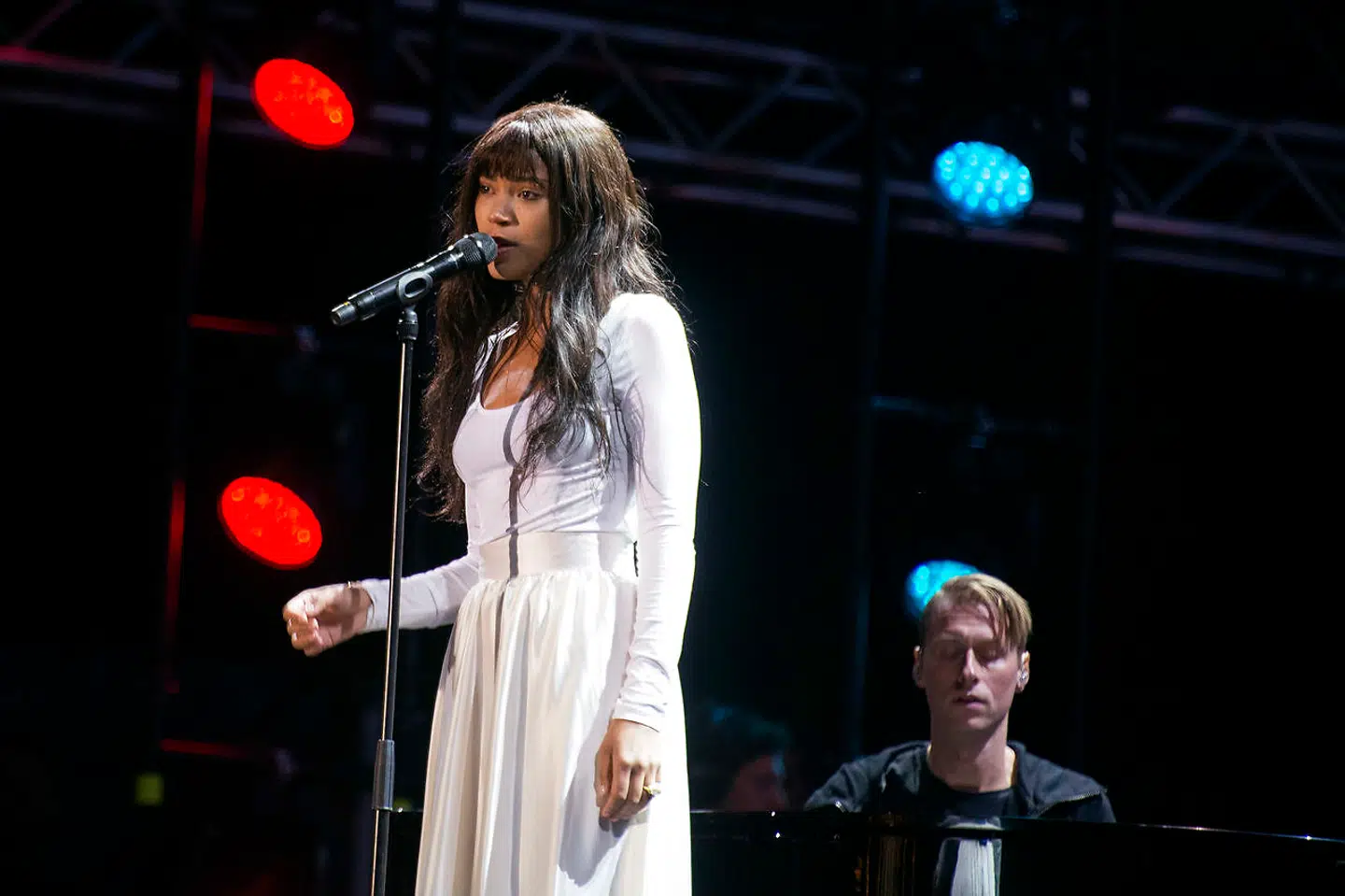 Kwamie Liv leverede en rørende version af 'Pianomand' ved søndagens koncert. (Foto: Liselotte Sabroe/Ritzau Scanpix)