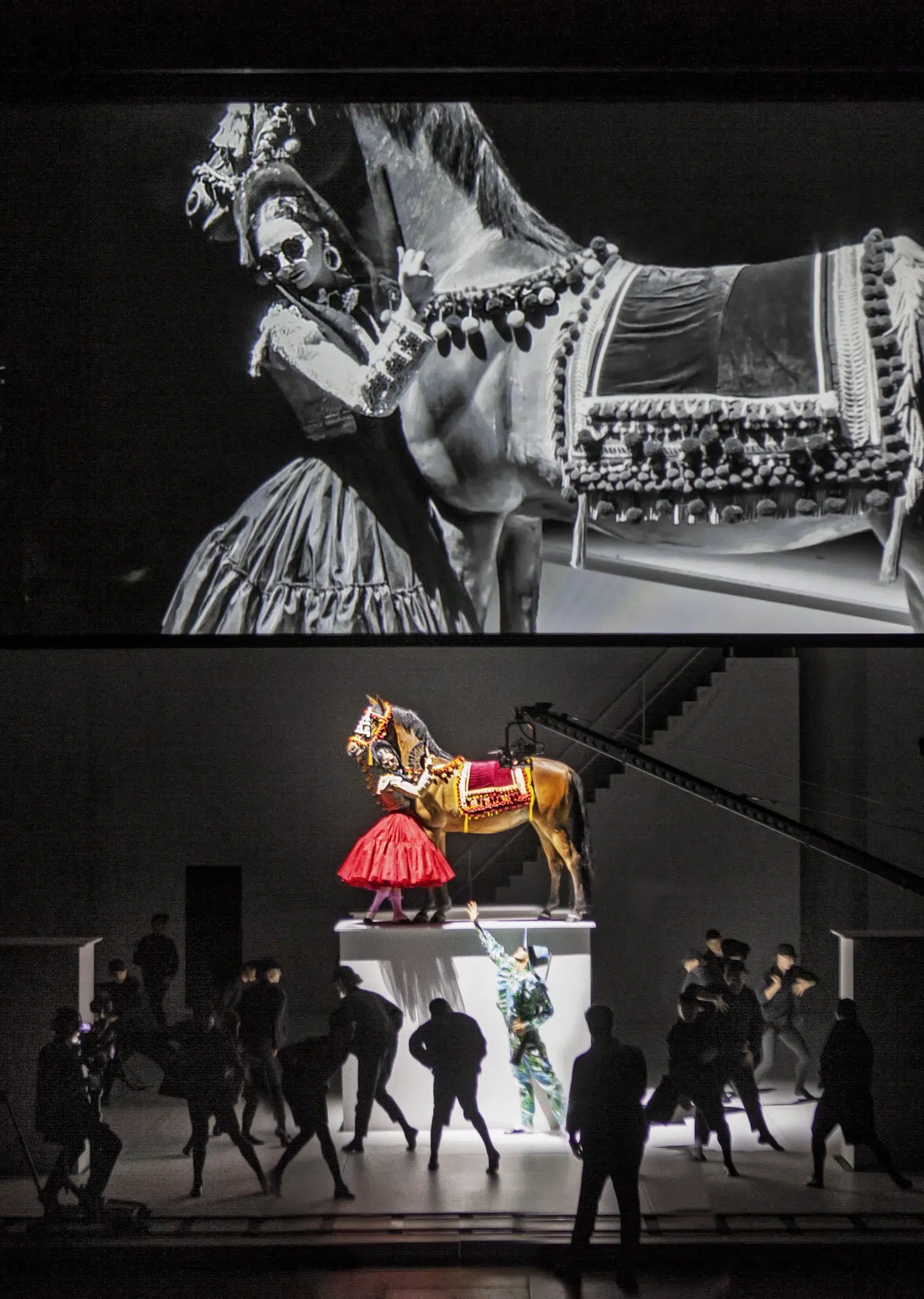 Stephanie Chen Gundorph med corps de ballet i Marcos Moraus »Carmen«.