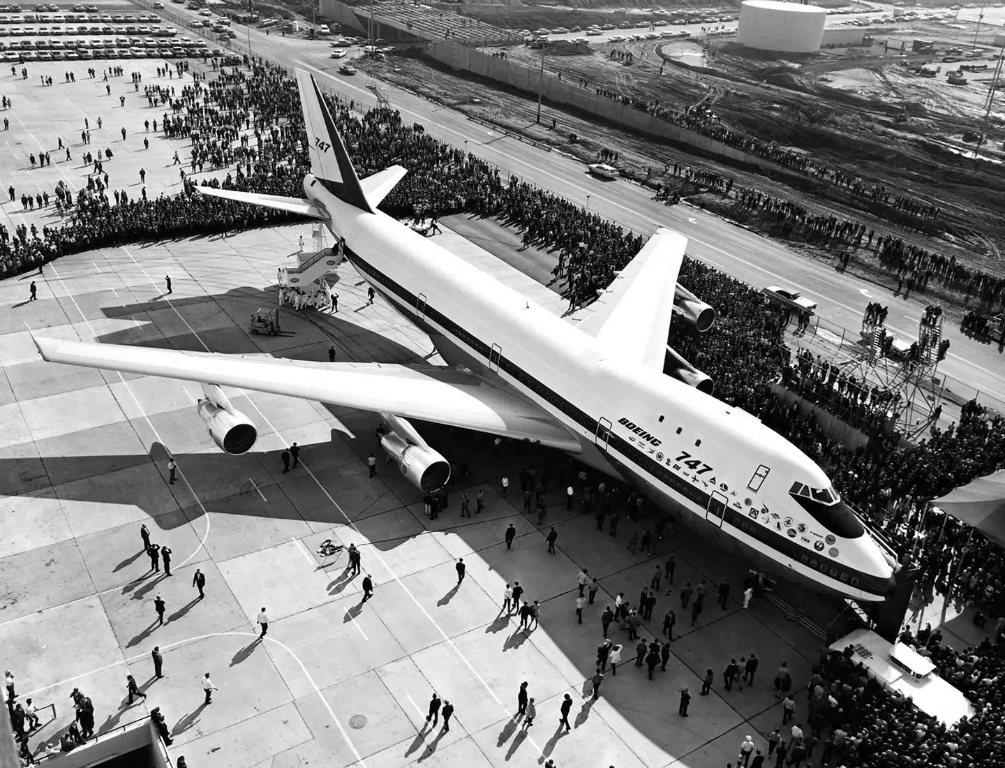 Den første Boeing 747 bliver præsenteret 30. september 1968 i Washington.