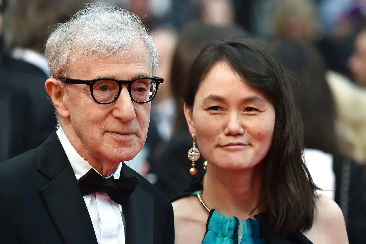Woody Allen og hans kone Soon-Yi Previn til premieren på »Café Society«.