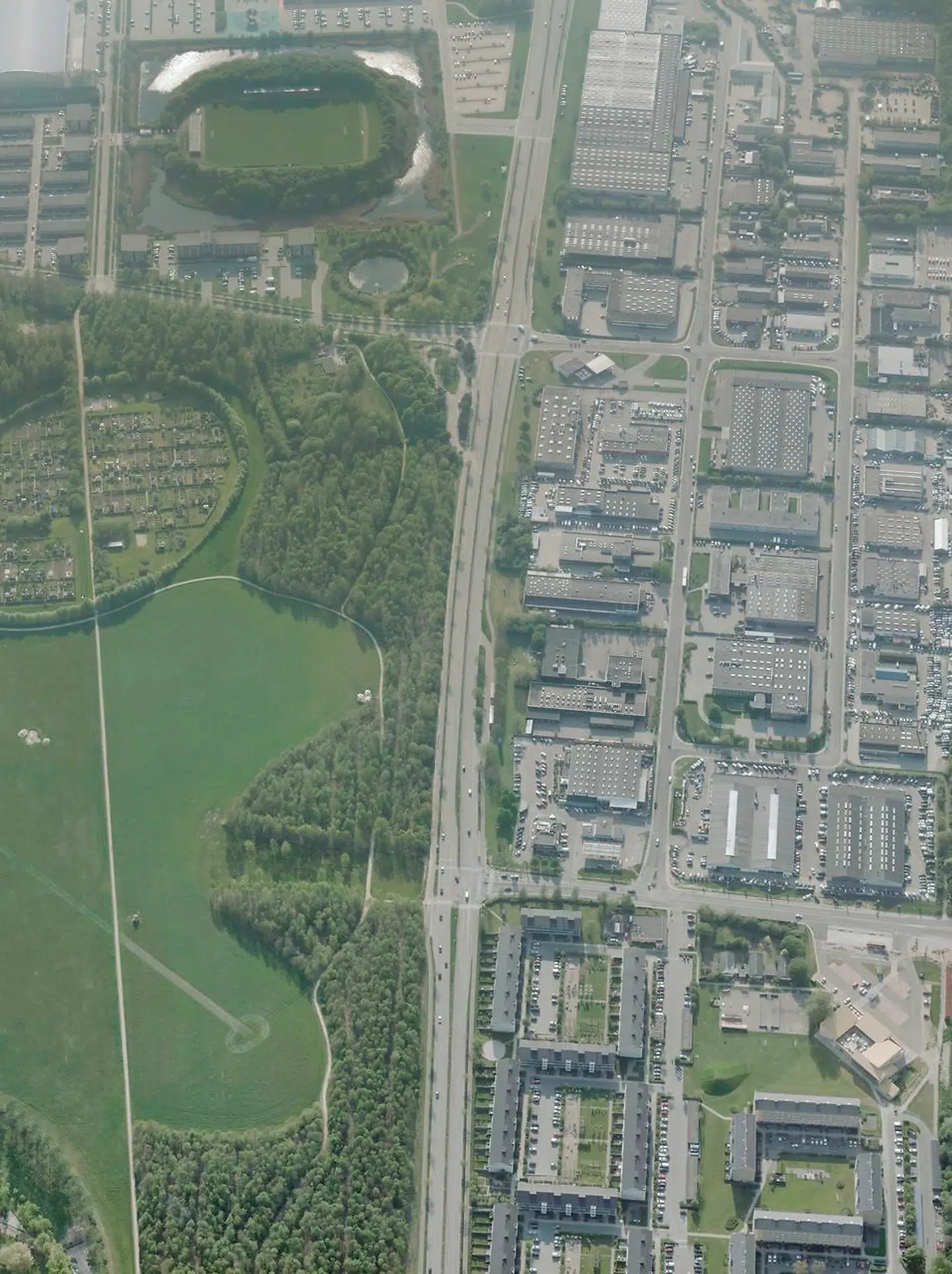 Luftfoto af Lautrup-området i Ballerup.