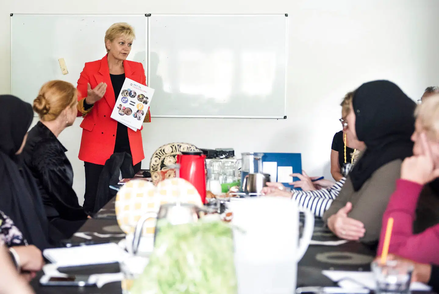 Der blev vist to korte film under ministerbesøget ved foreningen Fakti. Filmene er en del af undervisningsmaterialet i en ny rettighedskampagne, der også består af et kursushæfte, hvor man blandt andet kan læse om ligestillingens historie i Danmark. Man kan læse, at alle over 18 år har ret til at bestemme over egne penge, at både mænd og kvinder har ret til at få en uddannelse, at det er ulovligt at være gift med mere end én person, og at mænd og kvinder har lige ret til at blive skilt.