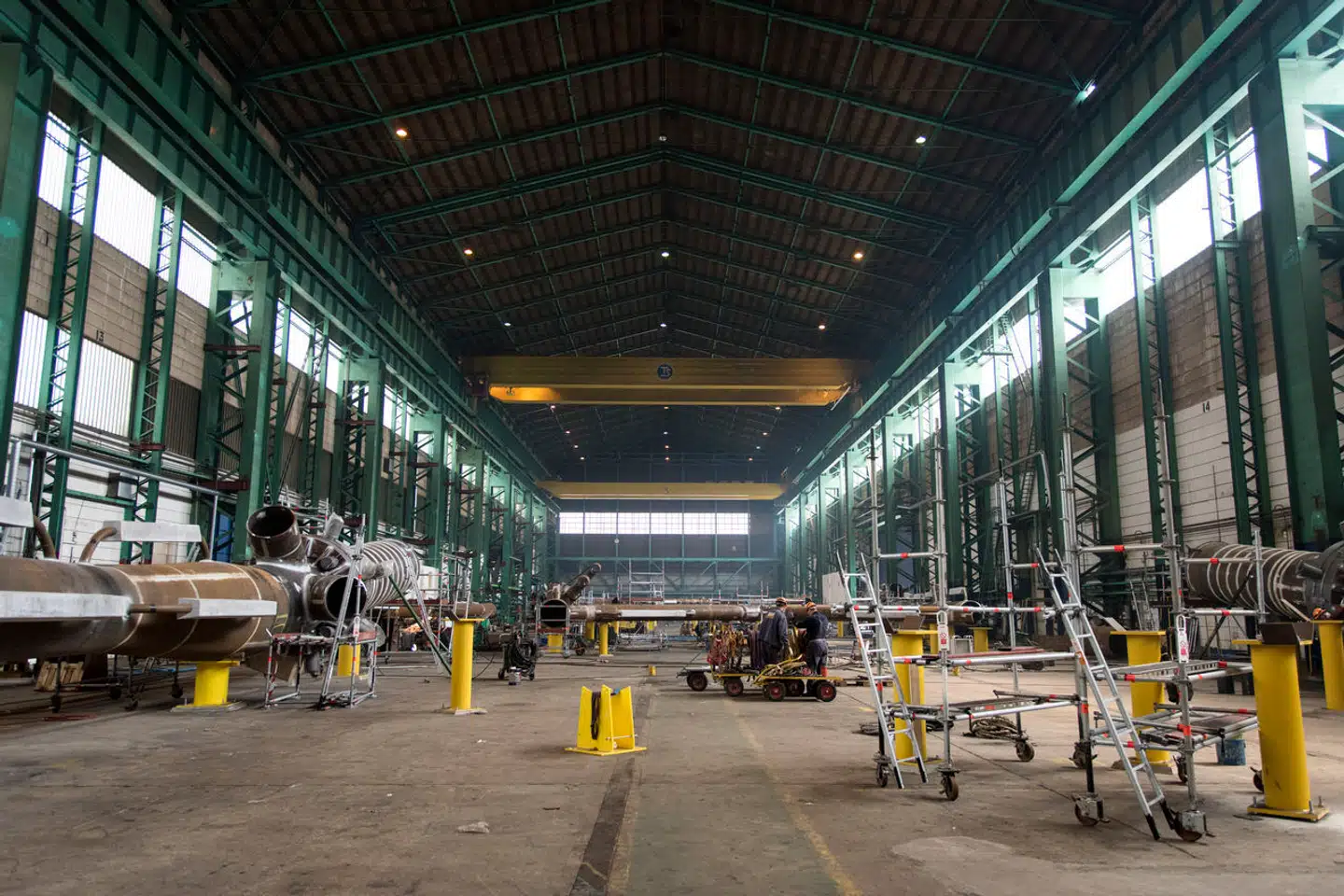 Bladt Industries der leverer komponenter til havvindmøller.