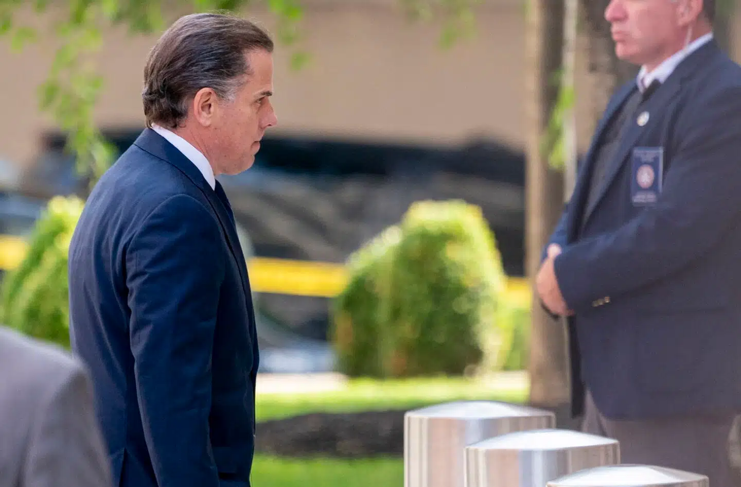 Præsident Joe Bidens søn Hunter Biden ankommer til onsdagens retsmøde i Wilmington i Delaware.