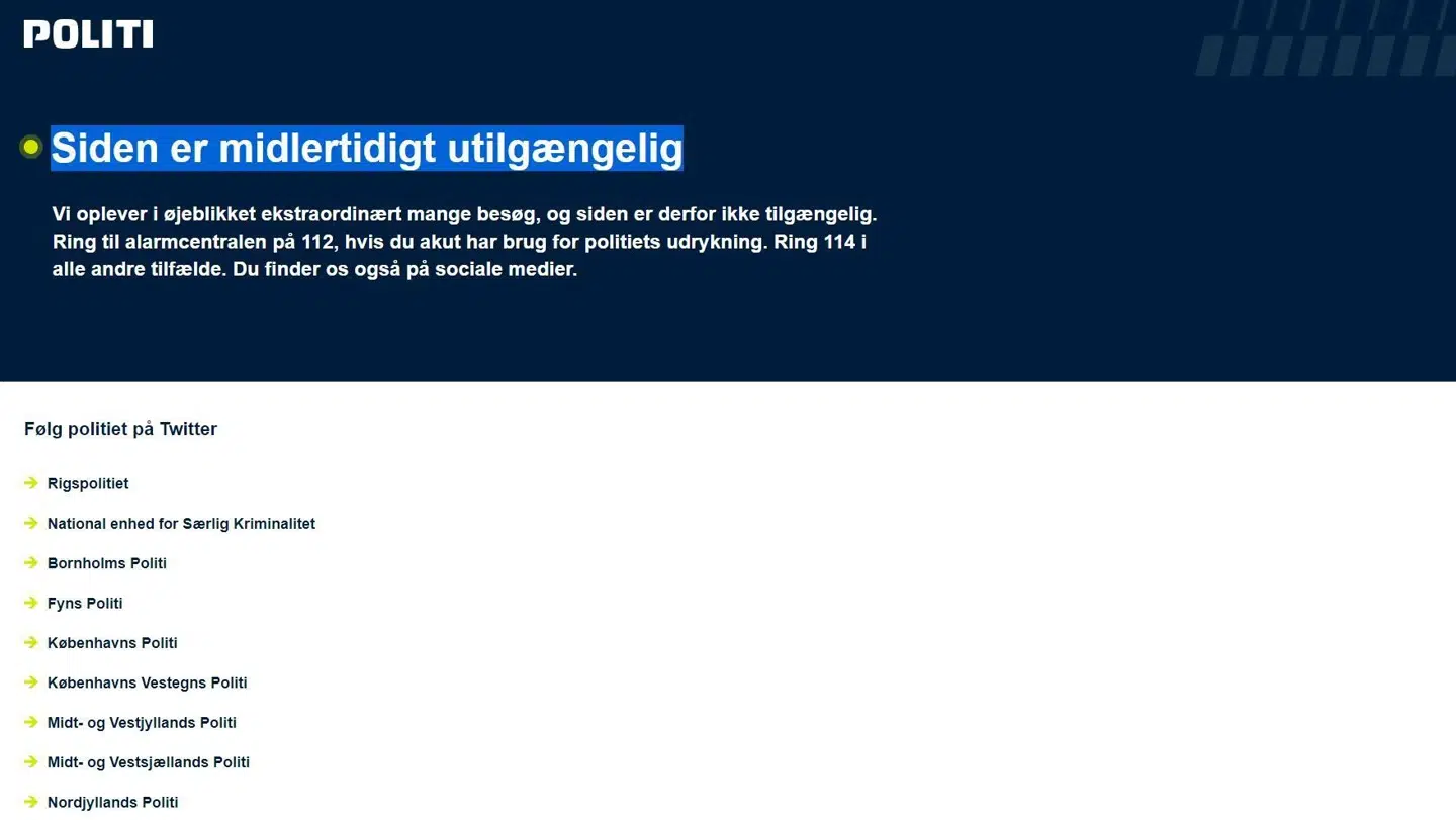 Politi.dk onsdag klokken 12.50.