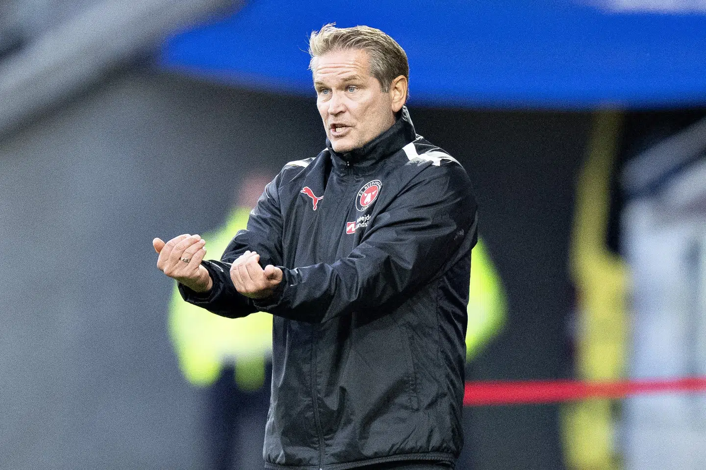 FC Midtjylland-træner Thomas Thomasberg var skuffet over torsdagens lærestreg i Europa, men glædede sig trods alt over det videre avancement. (Arkivfoto).