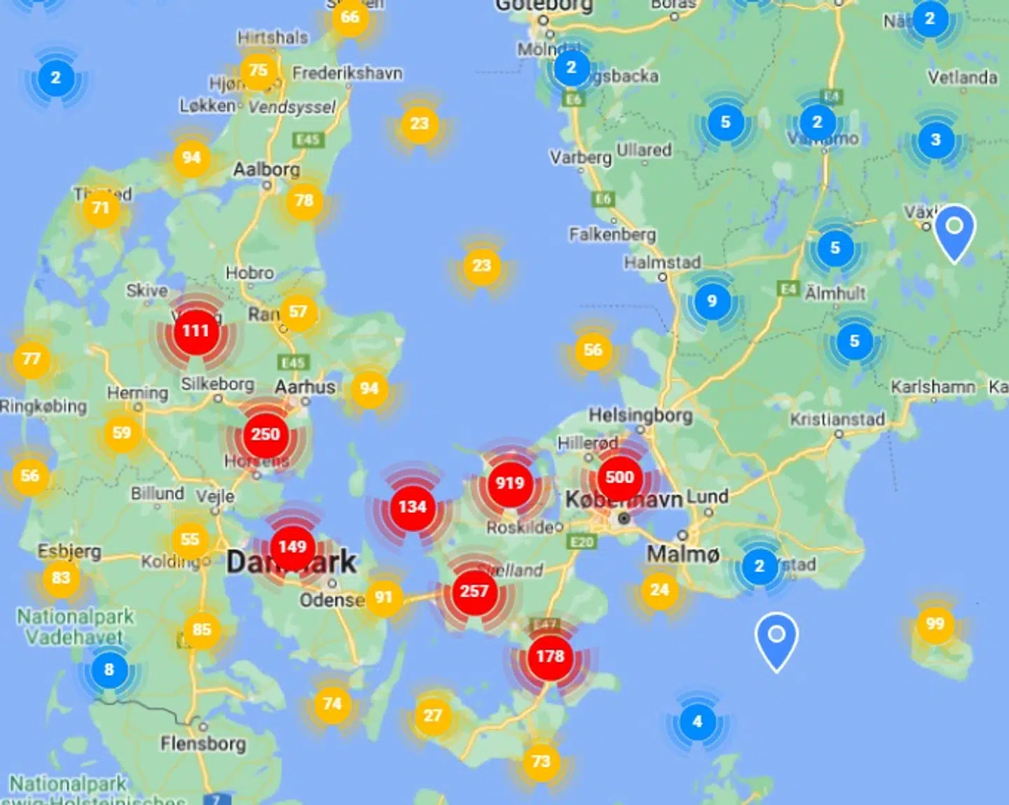 Skærmbillede fra flåtinfo.dk