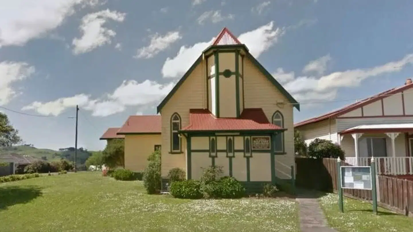 Kirken i Korumburra, hvor de fire forgiftede kom hver uge.