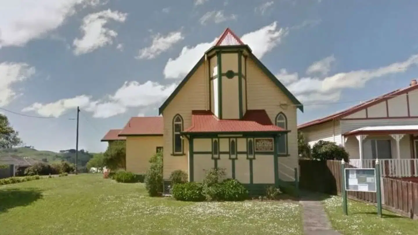 Kirken i Korumburra, hvor de fire forgiftede kom hver uge.