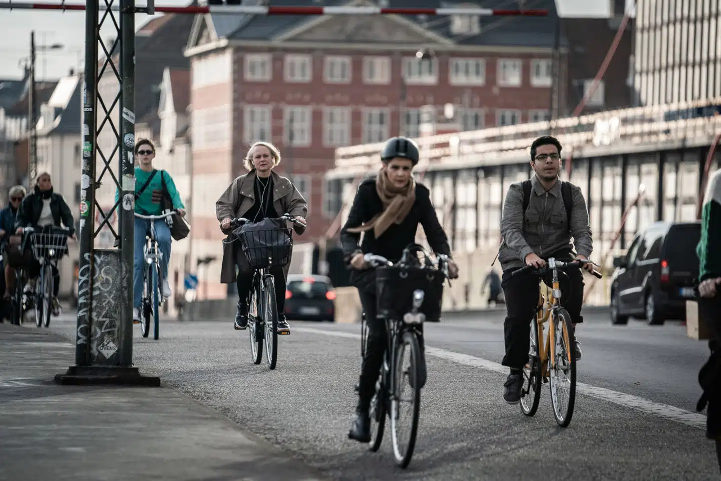 Cyklister i gadebilledet en tidlig morgen i København, torsdag den 24. september 2020.