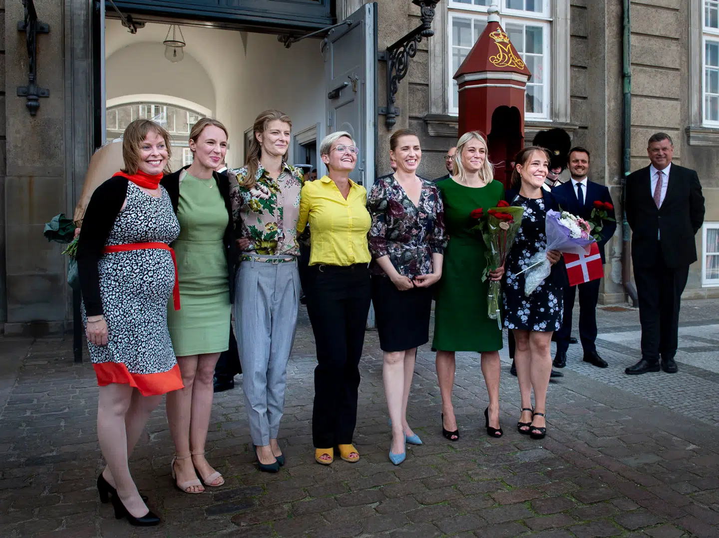 Lea Wermelin sammen med Mette Frederiksen under præsentationen af S-regeringen juni 2019 (Foto: Liselotte Sabroe/Scanpix 2019). (Foto: Mads Claus Rasmussen/Ritzau Scanpix)