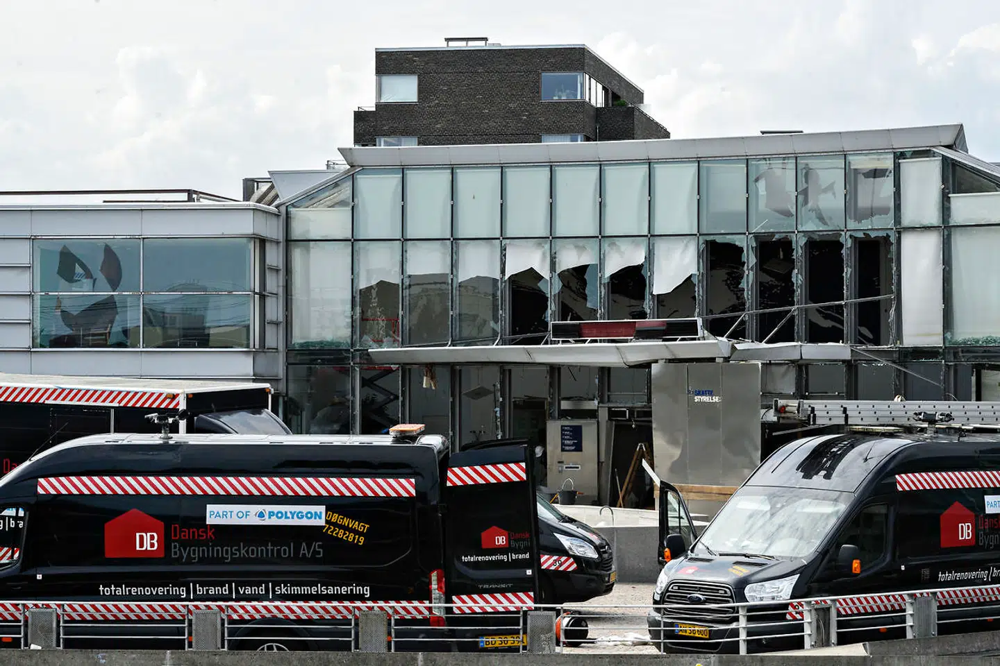 Oprydningsarbejdet efter eksplosion ved Skattestyrelsen i København, onsdag den 7. august 2019. Foto: Philip Davali/Ritzau Scanpix