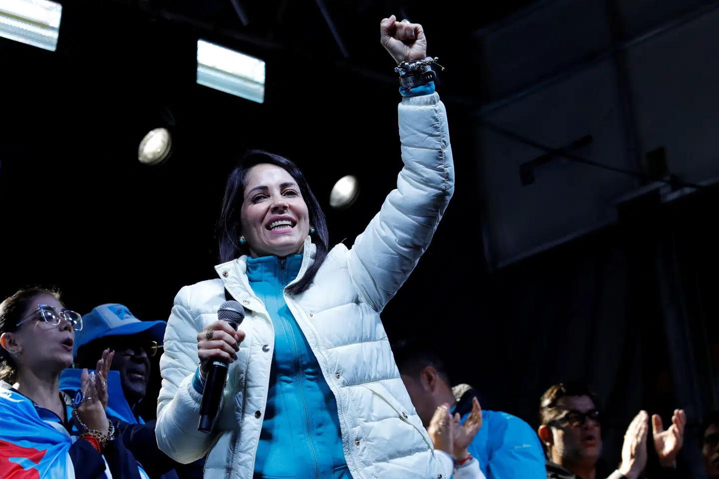 Luisa Gonzalez slap bedste fra første runde i præsidentvalget i Ecuador med 33 procent af stemmerne. Karen Toro/Reuters