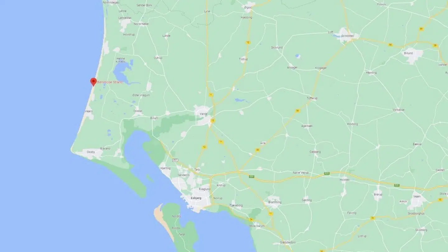 Børsmose Strand ligger på den jyske vestkyst.